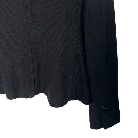 Talbots Black 2-Button Wool Blend Blazer Jacket Unlined 12 Petite Dark Academia - Picture 9 of 11